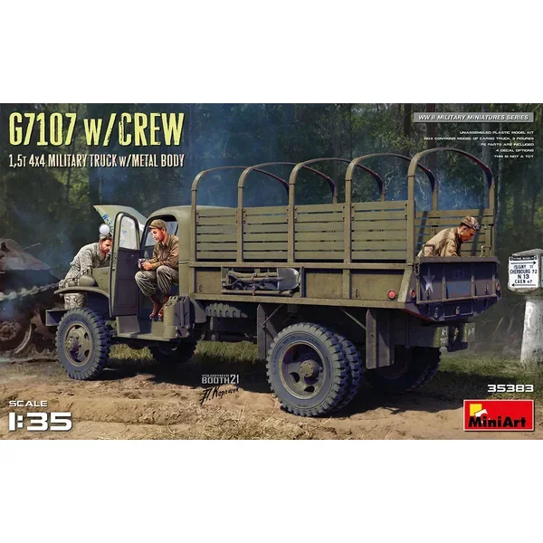 1/35 Mini Art – G7107 w/Crew 1.5T 4×4 Cargo Truck w/Metal Body – 35383