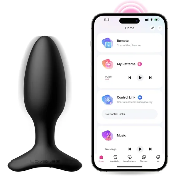 1.5″ Vibrating Silicone Butt Plug with Remote, Rechargeable, Waterproof for Couples