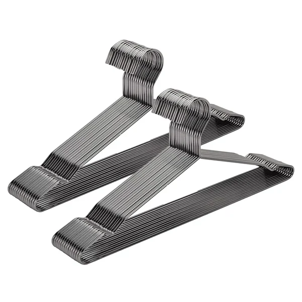 17″ Strong Black Metal Wire Clothes Hangers 30 Pack, Heavy Duty Coat Hangers, St