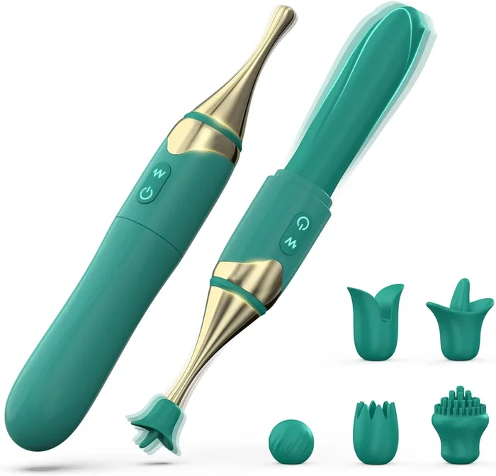 2-in-1 Wand Vibrator – High Frequency G-Spot – Green