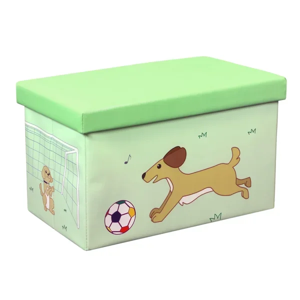 20 Inch Toy Storage Chest Organizer, Dog And Ball