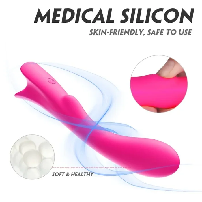 2025 Premium Silicone G-Spot & Clitoral Stimulator – 9 Vibration Modes, Waterproof Design for Solo/Couples Play
