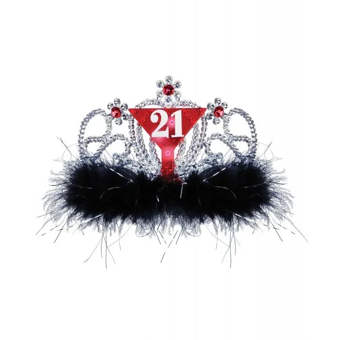 21st Birthday Flashing Tiara LED Party Crown For Women