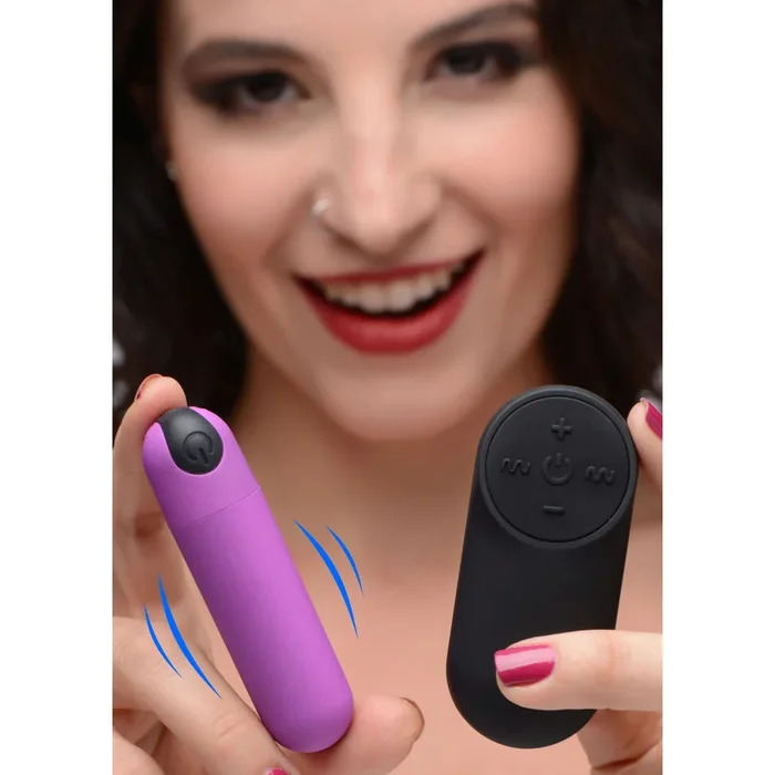 21X Vibrating Bullet with Remote Control – Purple