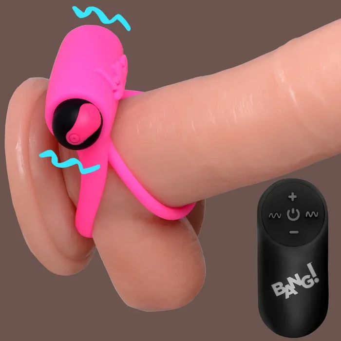 28X Remote Control Vibrating Cock Ring & Bullet – Pink