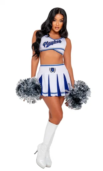 3 Piece Playboy Cheer Squad – White/Blue –