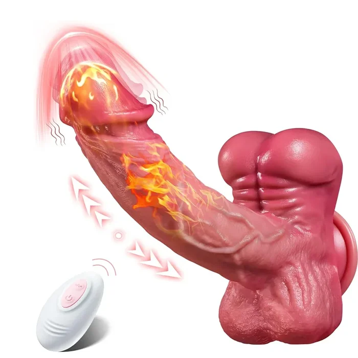 5 In 1 Realistic Muscular Thrusting Rotation Dildo Wireless Control Vibrators With Suction Cup