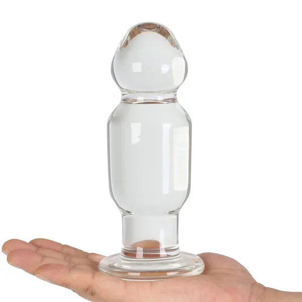 6.7″ Large Glass Anal Plug Trainer Big Crystal Butt Plug Stimulator For Advanced Anal Training Sex Toy
