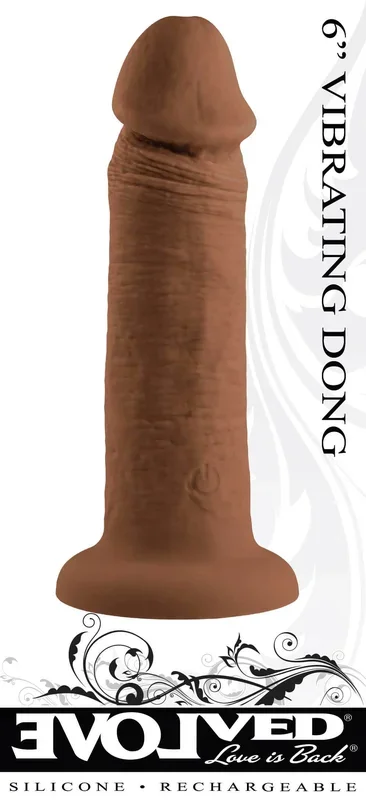 6 Inch Girthy Vibrating Dong – Dark