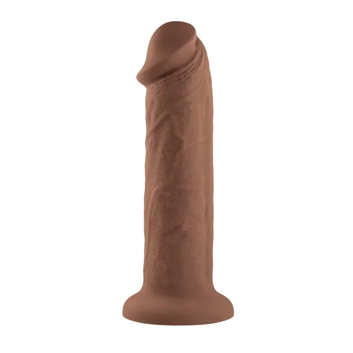 7 Inch Girthy Vibrating Dong (Dark) – Powerful Vibrating Dildo