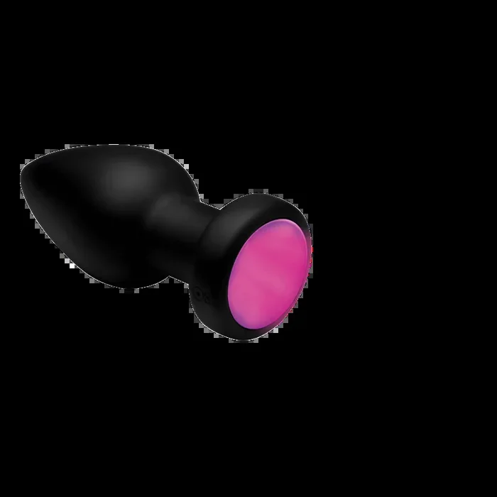 7 Speed Light Up Rechargeable Anal Plug Anal Vibrator – Black