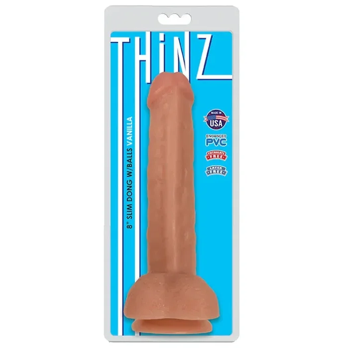8″ Slim Dong With Balls – Vanilla