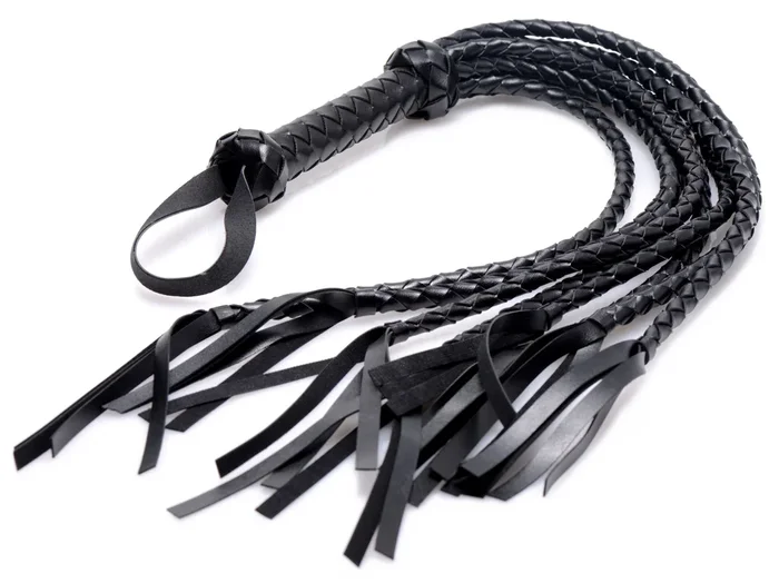8 Tail Braided Flogger – Durable Leather Bondage Flogger