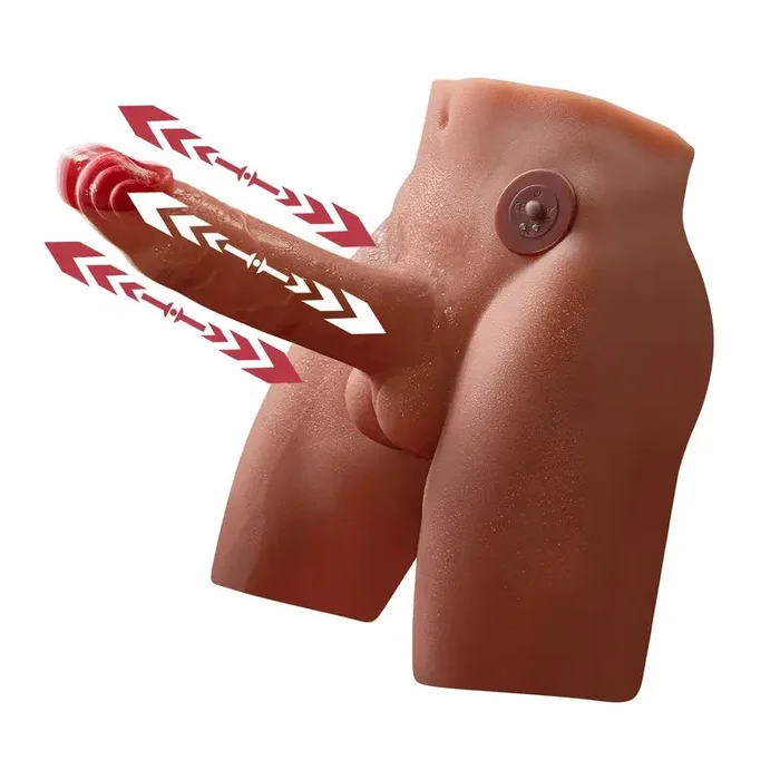 9.04Lb 3D Male Realist Butt Sex Torso with Thrusting Dildo & Anus