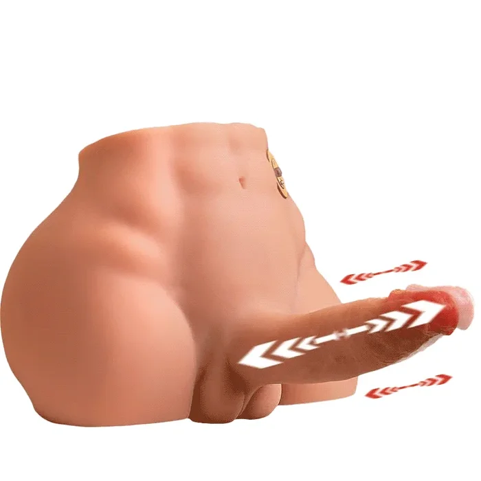9.57Lb Realistic Male Torso Sex Doll with Thrusting Dildo
