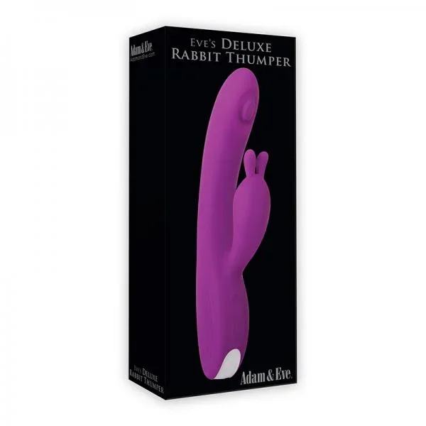 A&e Eve’s Deluxe Rabbit Thumper Thrusting Shaft Twirling Dual Vibe 9 Speeds And Functions Usb Rechar