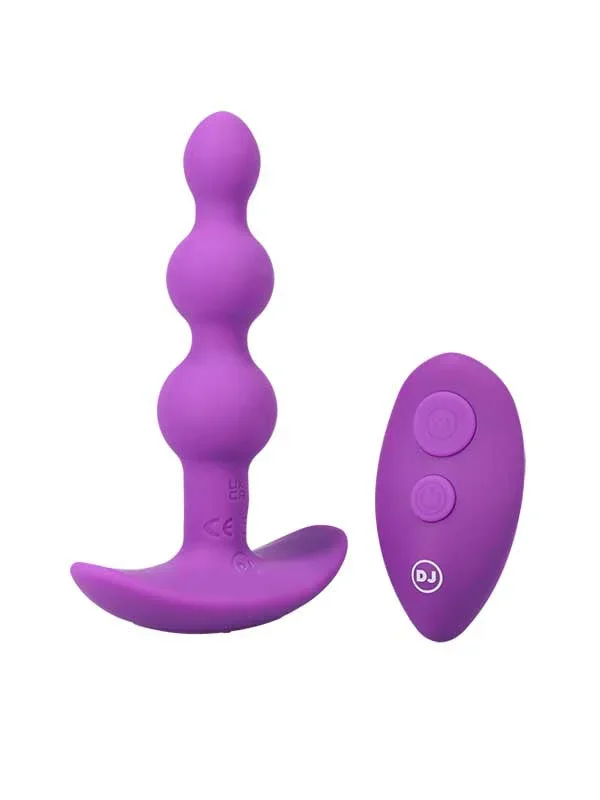 A-Play Beaded Plug w/Remote – Purple