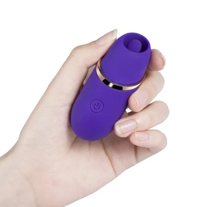 Abby – Mini Clit Licking Vibrator Tongue Sex Toy – Purple