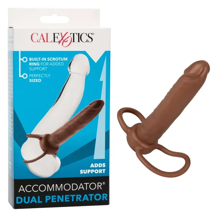 Accommodator Dual Penetrator – Brown – California Exotic Novelties