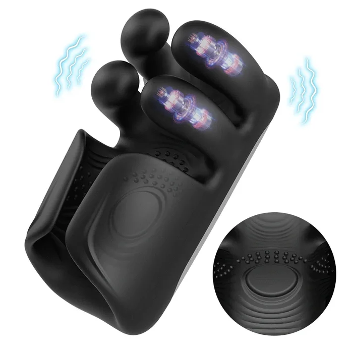 Acmejoy – Evans 10 Pinch Beating Finger Vibrations Penis Vibrator Male Glans Trainer
