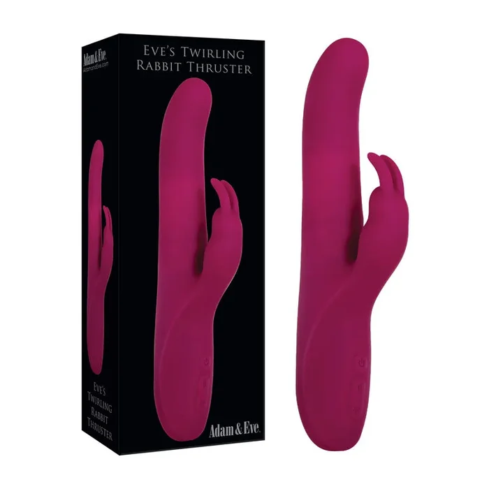 Adam & Eve Eve’s Twirling Rabbit Thruster – Purple 24.1 cm USB Rechargeable Thrusting Rabbit Vibrator