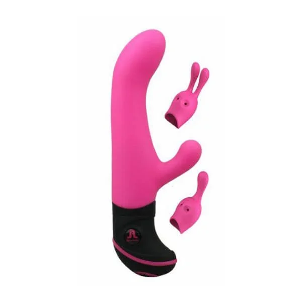 Adrien Lastic Butch Cassidy 20-function Silicone Rabbit Vibrator with Attachments