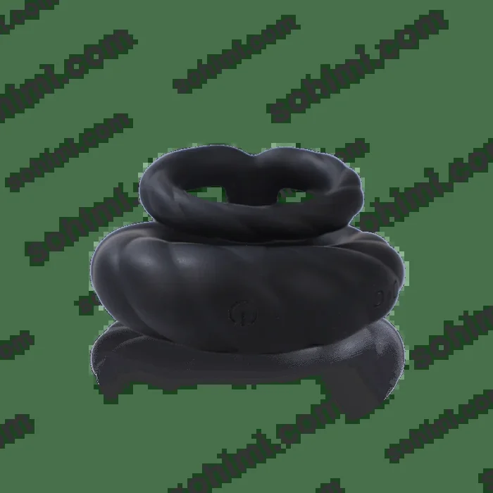 Adult Double Penis Ring Vibrator Cock Ring with 10 Vibration Modes