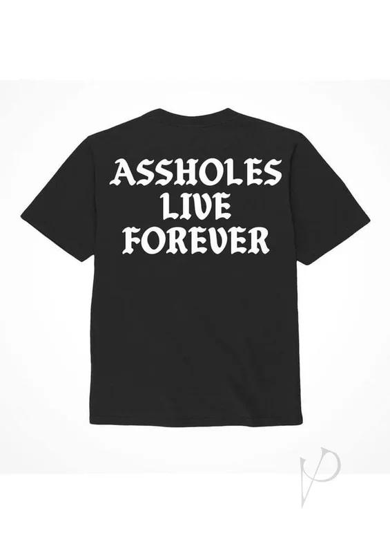 Alf Assholes Live Forever Tshirt Small Black