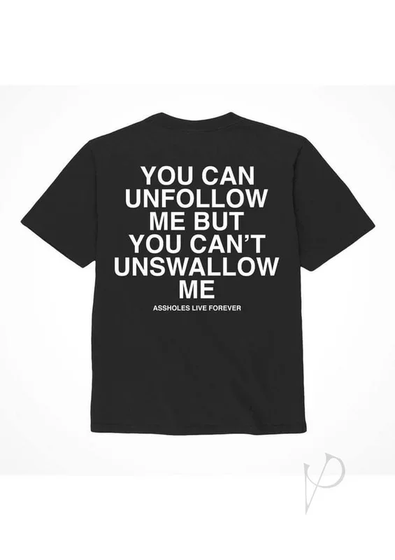 Alf Unfollow Me Tshirt Large Black