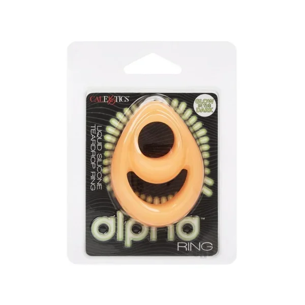 Alpha Gitd Silicone Teardrop Ring