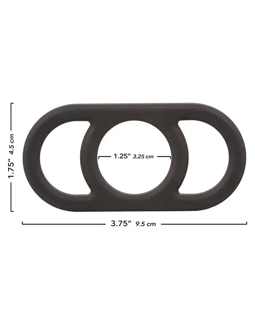 Alpha Liquid Silicone Commander Cock Ring – Black