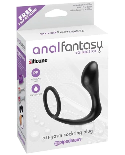 Anal Fantasy Collection Ass Gasm Cockring Plug – Black