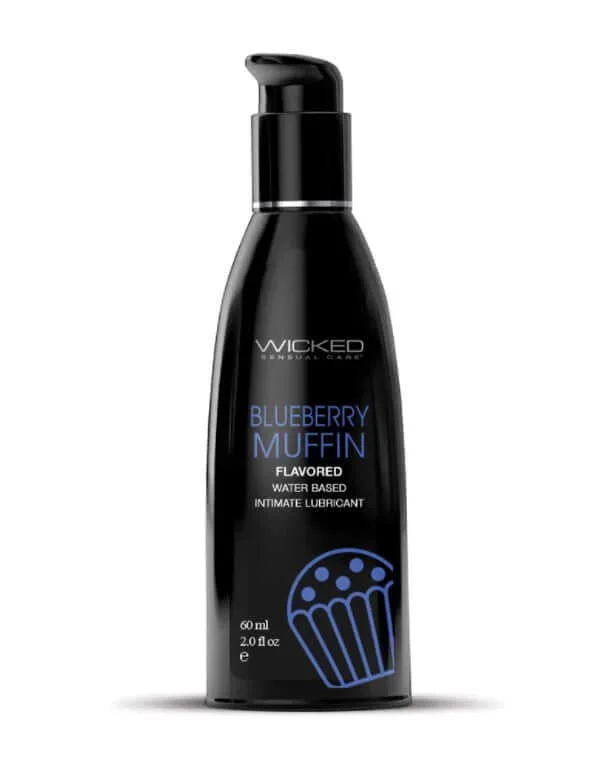 Aqua Blueberry Muffin Flavored Water Based Intimate Lubricant – 2 Fl. Oz.