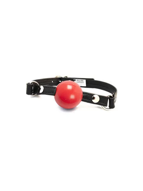 Aslan Leather Silicone Ball Gag