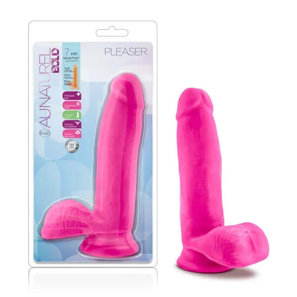 Au Naturel Bold Pleaser 7 inches Dildo Pink