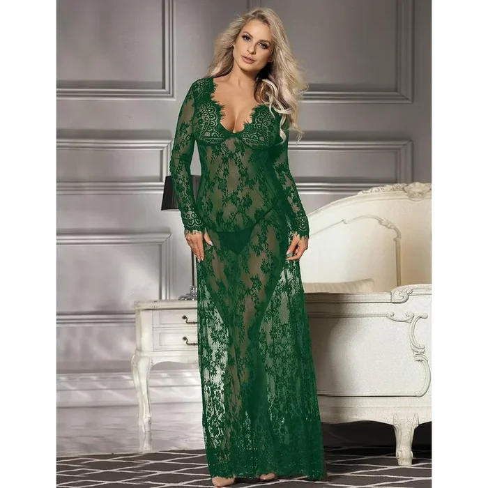 Aurora Lace Gown – Green