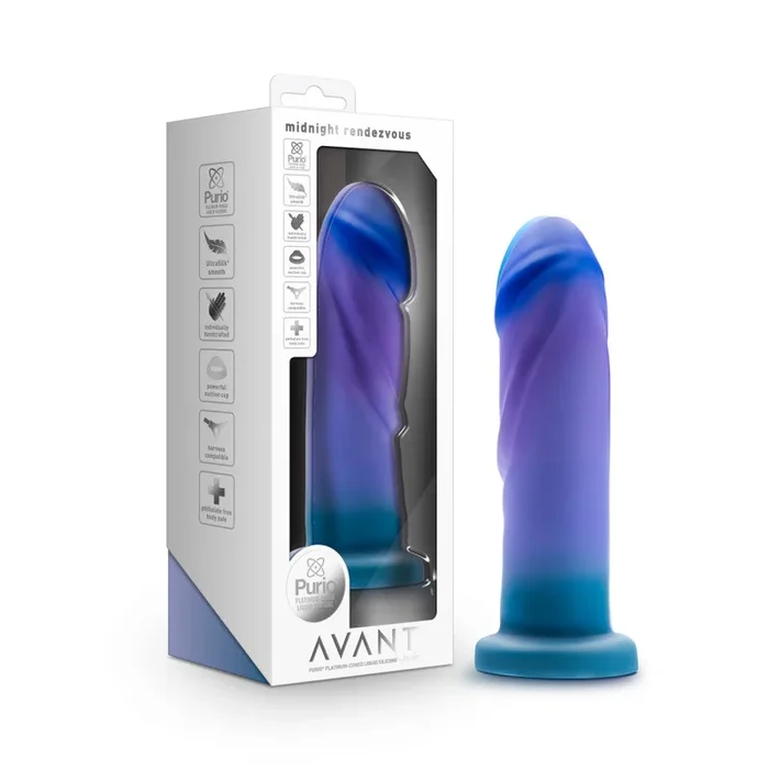 Avant – Midnight Rendezvous – Ocean Blue 19 cm Dildo
