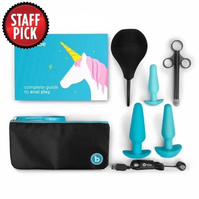 b-Vibe 7-Piece Anal Training & Education Set Teal
