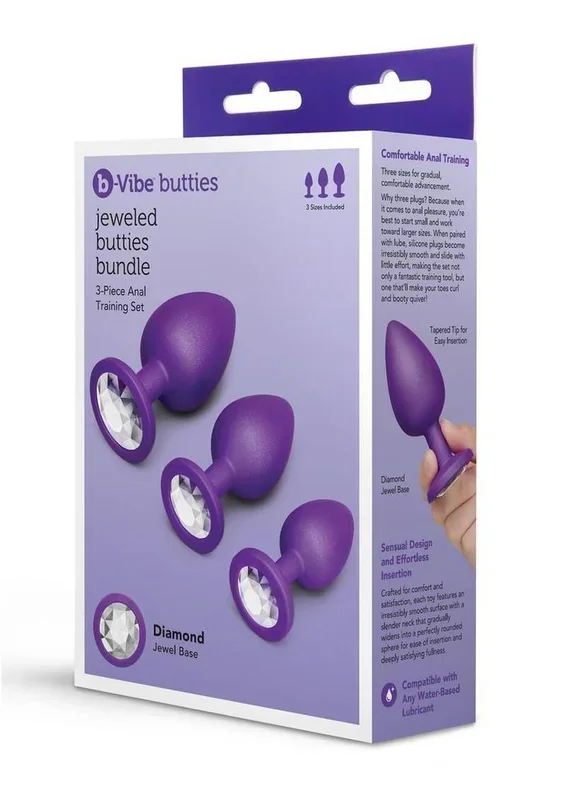 B-Vibe Jewel Butties Bundle Silicone Anal Plug