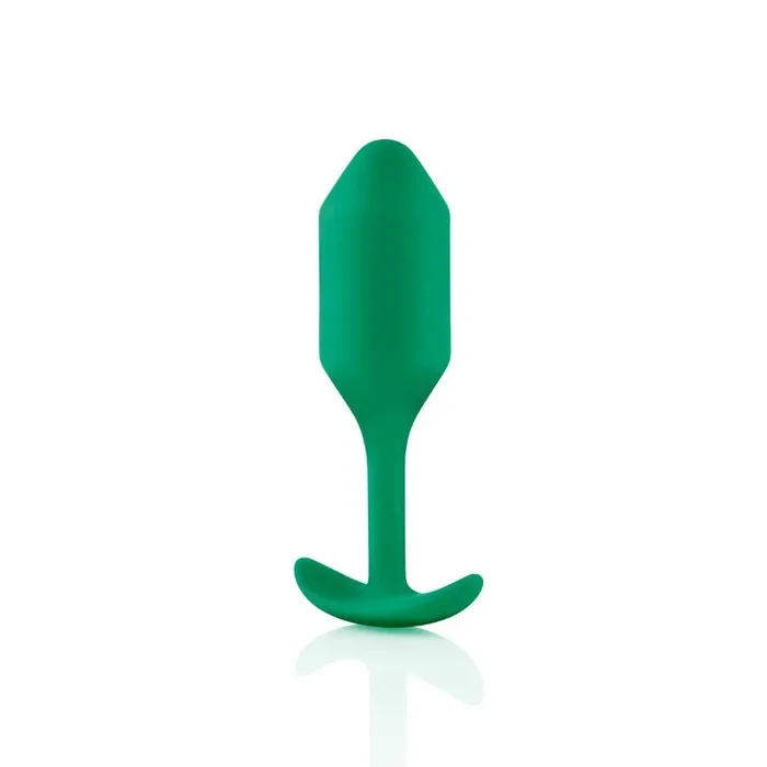 b-Vibe Snug Plug 2 Weighted Silicone Butt Plug Green