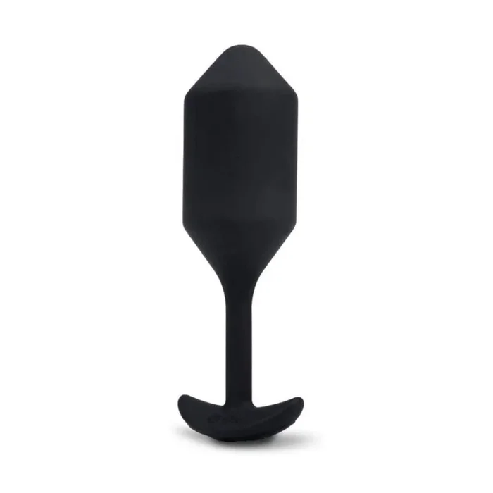 b-Vibe Snug Plug 5 Vibrating Weighted Silicone Butt Plug Black