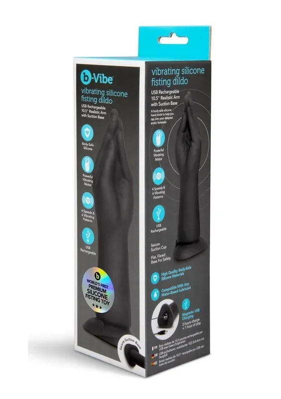 B-Vibe Vibrating Silicone Fisting Dildo