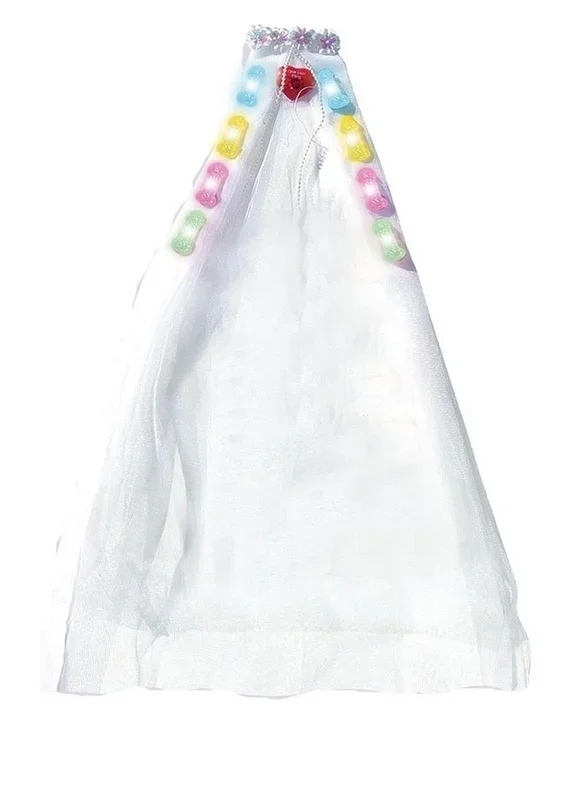 Bachelorette Party Light-Up Party Veil with Flashing Penis