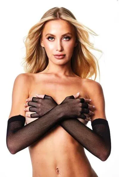 Baci Fingerless Fishnet Opera Gloves – Elegant Black Mesh Design for Dramatic Looks
