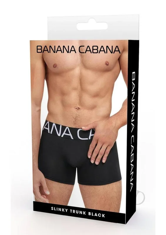 Banana Cabana Slinky Trunks Black L XL