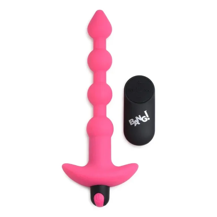 Bang – Vibrating Silicone Anal Beads and Remote Control – Pink