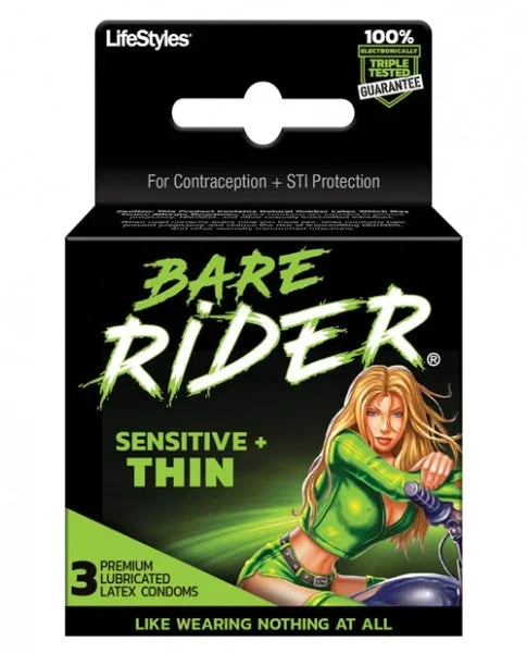 Bare Rider Thin Condom Pack – Pack of 3