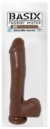 Basix Rubber Works 10″ Ballsy Brown Dong