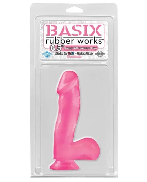 Basix Rubber Works 6.5″ Dong with Suction Cup