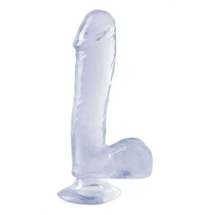Basix Rubber Works – 7.5 Inch Dong With Suction Cup – Clear